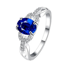 silver wedding rings Blue magic ring men joias279 ELY