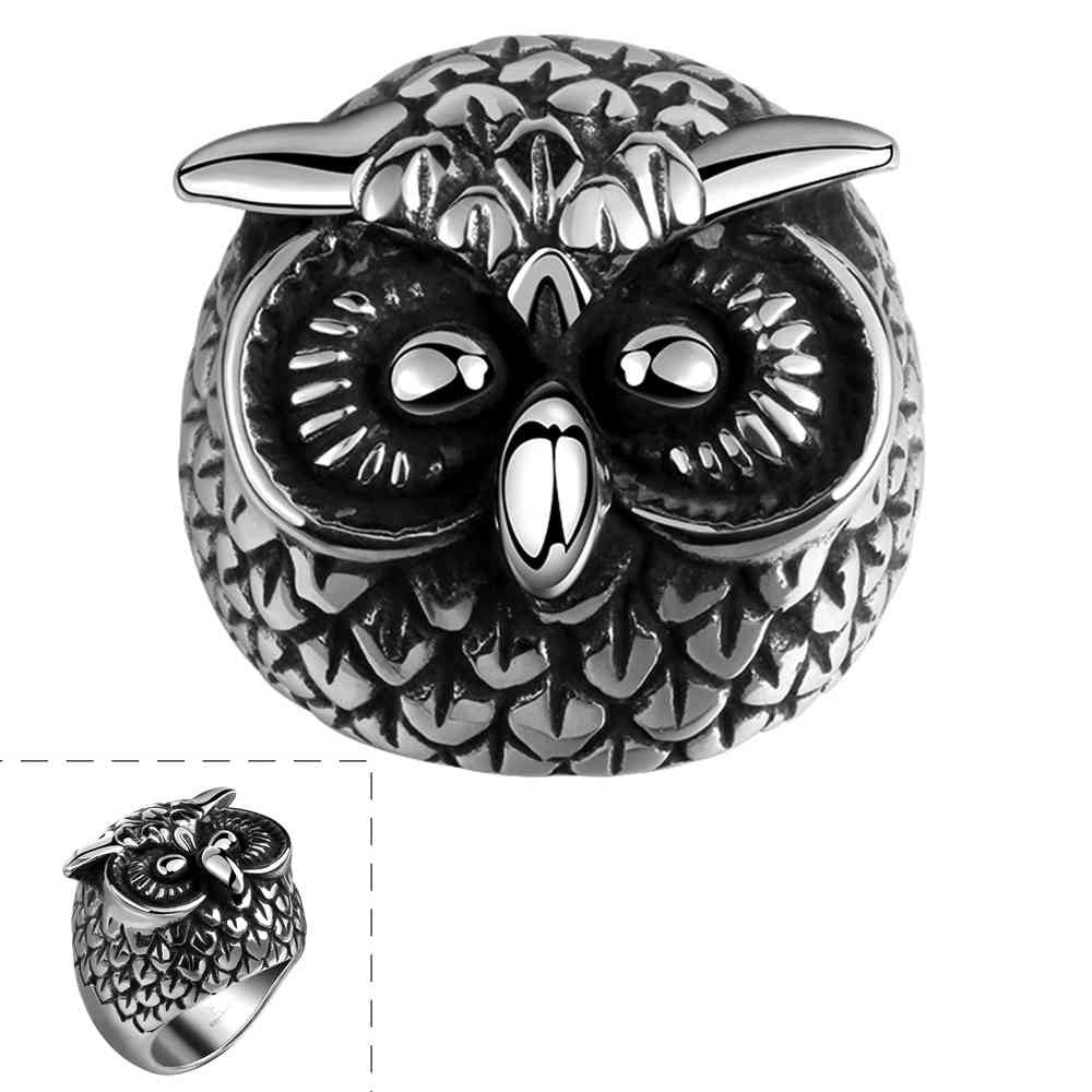 stainless steel ring Owl shape anel de ouro wedding jewelry MAYAR1 6 ELY