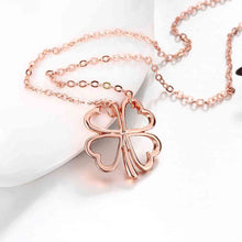 18K Gold Plating necklace men Hollow four-leaf flower maxi colar ruby jewelry248 ELY