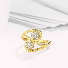 18K Gold Plating rings Inlaid crystal 8 aneis jewelry display ELY