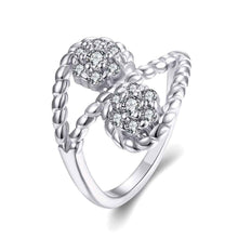 18K Gold Plating rings Inlaid crystal 8 aneis jewelry display ELY