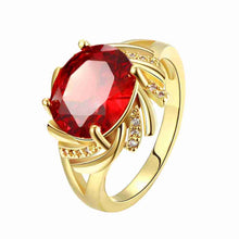 18k gold plated ring In large crystal package anel masculino men jewelry174 ELY