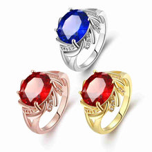 18k gold plated ring In large crystal package anel masculino men jewelry174 ELY