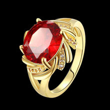 18k gold plated ring In large crystal package anel masculino men jewelry174 ELY