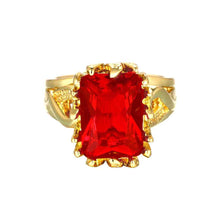 18k gold plated ring big ruby anel masculino bijoux women SKGR1 1 ELY