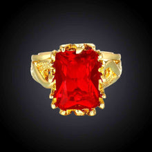 18k gold plated ring big ruby anel masculino bijoux women SKGR1 1 ELY