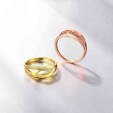 18k gold plated ring insets pierced Leaves bague femme jewellery SKGR 88 ELY