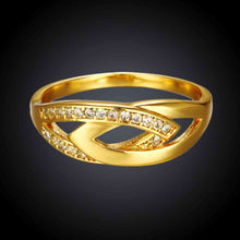 18k gold plated ring insets pierced Leaves bague femme jewellery SKGR 88 ELY