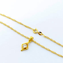 24k gold plated necklace women white crystal love colar feminino Gift for her YHDN 2 ELY