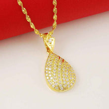 24k gold plated pendants big Drop corrente de prata masculina bijoux278 ELY