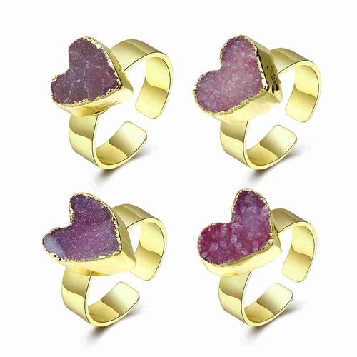 natural stone wedding ring Shiny love anillo284 ELY