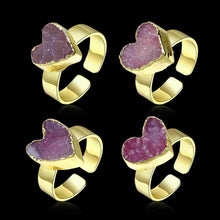 natural stone wedding ring Shiny love anillo284 ELY