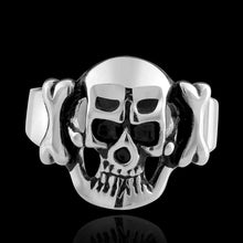 punk style stainless steel wedding rings skull Terror machine men ring Personalized MAYAR 7 ELY