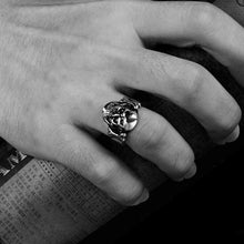 punk style stainless steel wedding rings skull Terror machine men ring Personalized MAYAR 7 ELY