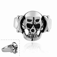 punk style stainless steel wedding rings skull Terror machine men ring Personalized MAYAR 7 ELY