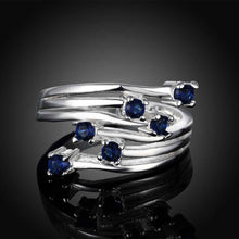 silver Engagement rings Meteor insets opal diy 5 ELY