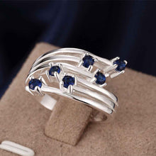 silver Engagement rings Meteor insets opal diy 5 ELY