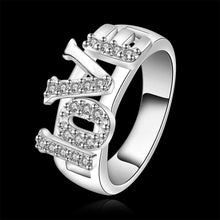 silver Engagement rings love words up and down aneis Factory 86 ELY