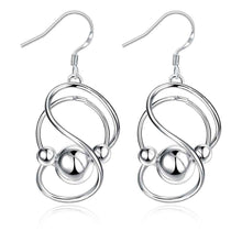 silver earing Bean drop orecchini jewelry 71 ELY