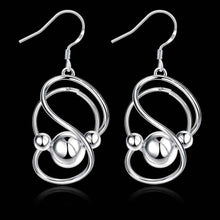 silver earing Bean drop orecchini jewelry 71 ELY