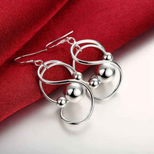 silver earing Bean drop orecchini jewelry 71 ELY