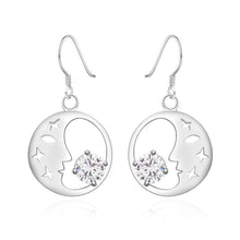silver earing Insets Moon drop pendientes to us bear diy 212 ELY