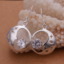 silver earing Insets Moon drop pendientes to us bear diy 212 ELY