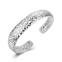 silver friendship bangle Small Hollow women pulseras wedding jewelry SMTB144 ELY