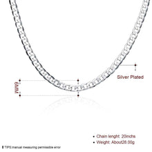 silver necklace women 6MM Sideways Chain collier Factory 47 ELY