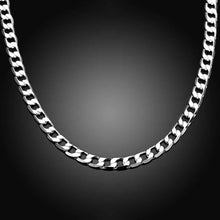 silver necklace women 6MM Sideways Chain collier Factory 47 ELY