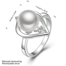 silver plated jewelry set big imitation pearl necklace+earrings+rings Sets 58 ELY