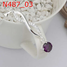 silver statement necklace Insets Crystal 8 Shape colares Costume Jewellery 6 ELY