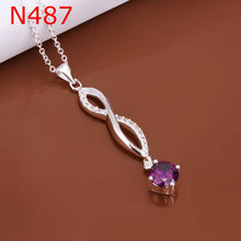 silver statement necklace Insets Crystal 8 Shape colares Costume Jewellery 6 ELY