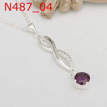 silver statement necklace Insets Crystal 8 Shape colares Costume Jewellery 6 ELY