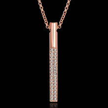 18K Gold Plating necklace pencil rose golden bead necklace fine jewelry1 ELY