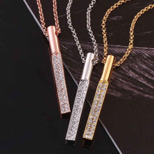 18K Gold Plating necklace pencil rose golden bead necklace fine jewelry1 ELY