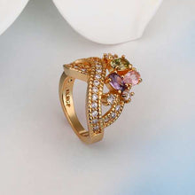18K Gold Plating rings violetta 8 anel wedding decoration221 ELY