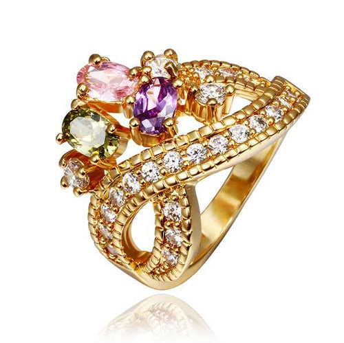 18K Gold Plating rings violetta 8 anel wedding decoration221 ELY