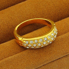 18K Gold Plated rings for men more litter crystal anel de ouro charms YHDR 24 ELY