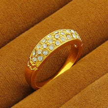 18K Gold Plated rings for men more litter crystal anel de ouro charms YHDR 24 ELY