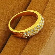 18K Gold Plated rings for men more litter crystal anel de ouro charms YHDR 24 ELY