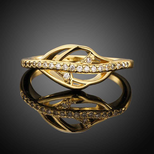 18K Gold Plated rings insets A transverse anel masculino SKGR 69 ELY