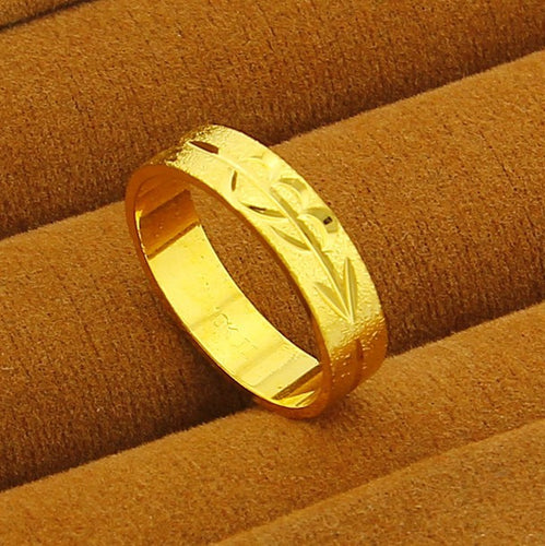 18k gold plated ring circle broad anillos bear jewelry YHDR 16 ELY