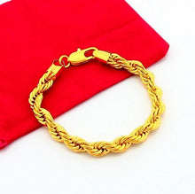 24k gold plated bracelets bangles big rope gold bracelete HBH 75 ELY