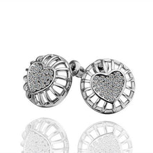 Austrian Crystal clip on earrings heart in middle mjk stud earrings orecchini bone 42 ELY