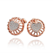 Austrian Crystal clip on earrings heart in middle mjk stud earrings orecchini bone 42 ELY