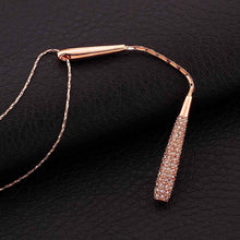 Austrian Crystal necklace women rose golden long necklace collier femme bijoux 92 ELY