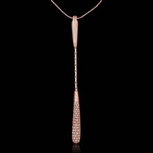 Austrian Crystal necklace women rose golden long necklace collier femme bijoux 92 ELY