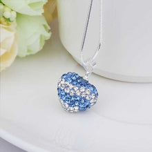 Shamballa pendant necklace blue silver love lp collares floating charms SBN 98 ELY