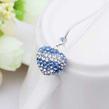 Shamballa pendant necklace blue silver love lp collares floating charms SBN 98 ELY